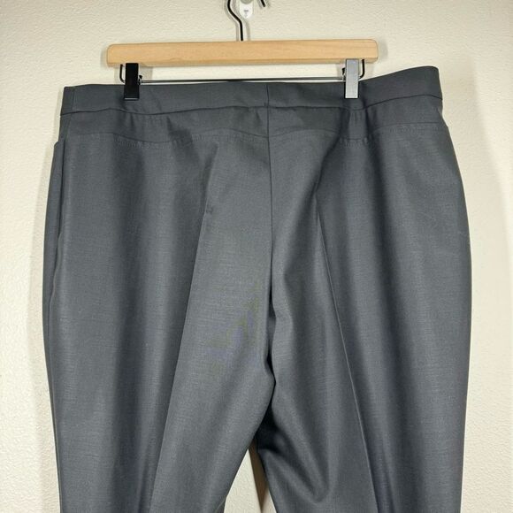 New Akris Punto Black Wool Slim Straight Leg Trouser Pants Stretch Wool Blend 16 - Picture 8 of 11